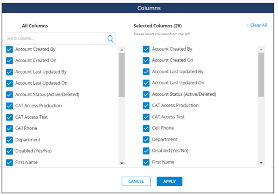 Entitlement Reference Guide - Section 10 - 10.2 columns screen Entitlement Reference Guide - Section 10 - 10.2 columns screen